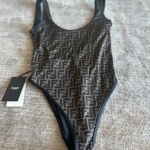 Fendi one piece bathing suit new with tags